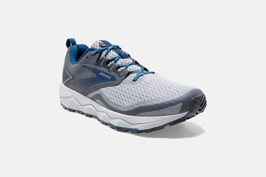 Brooks Running Shoes - Divide 2 Trail Mens - Grey/Blue - FVZ-914802